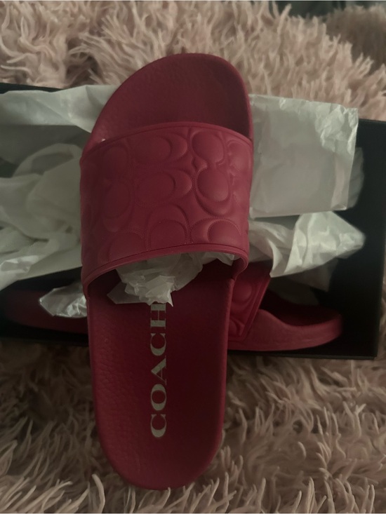 Coach Shoes - COACH Women's Pink Slide Sandals